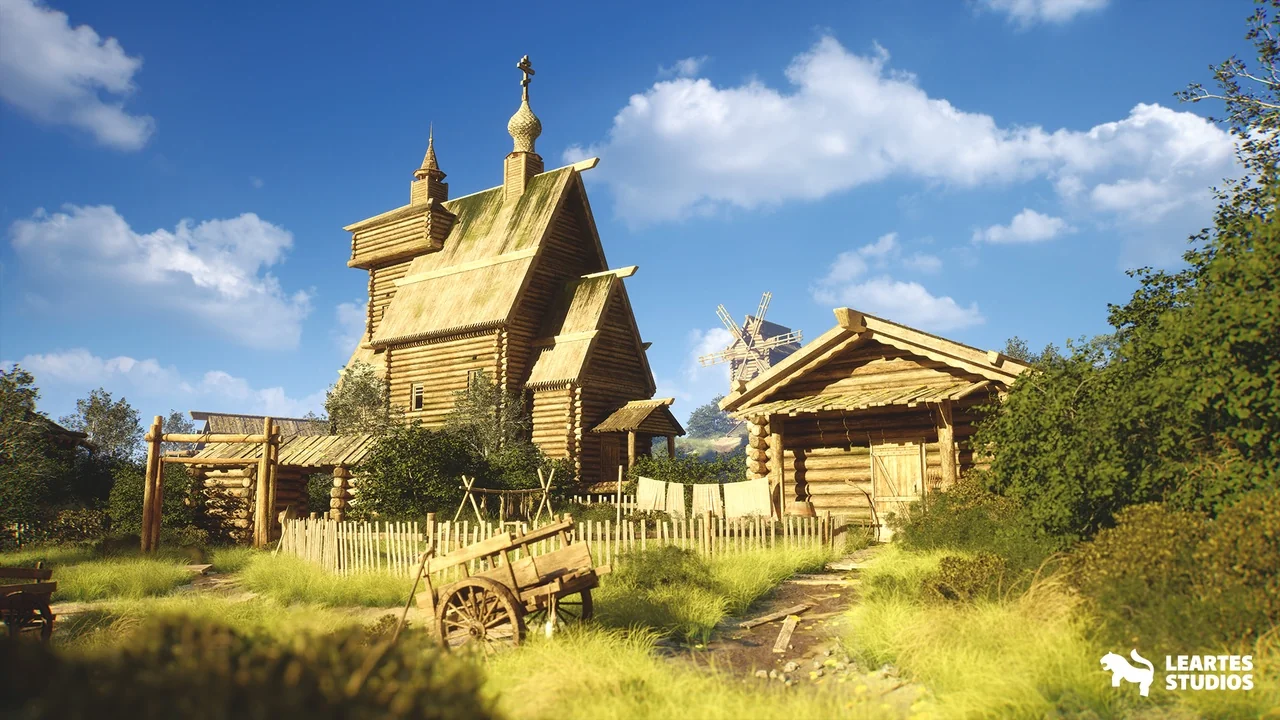 Medieval Russian Village asset