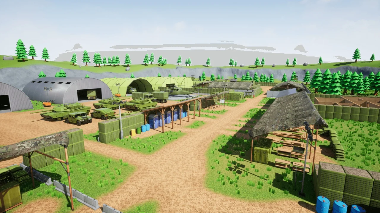 Stylized Military Base asset