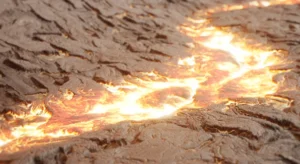 Cooled & Flowing Lava