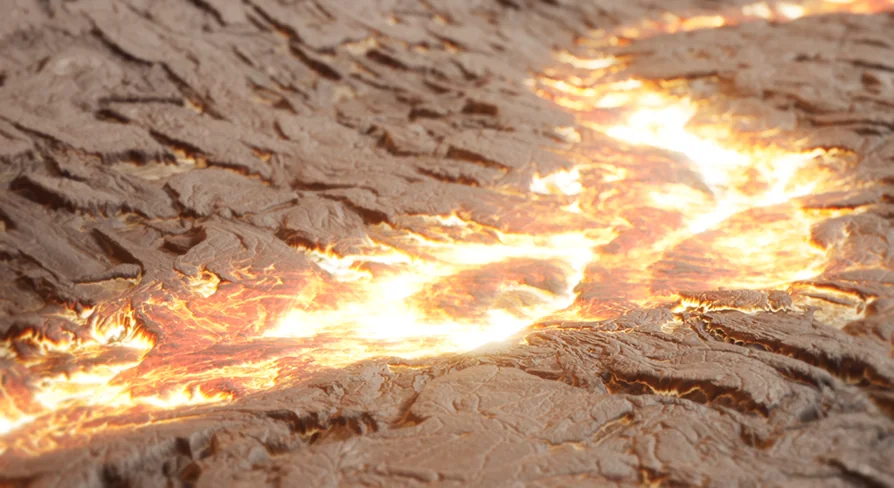Cooled & Flowing Lava