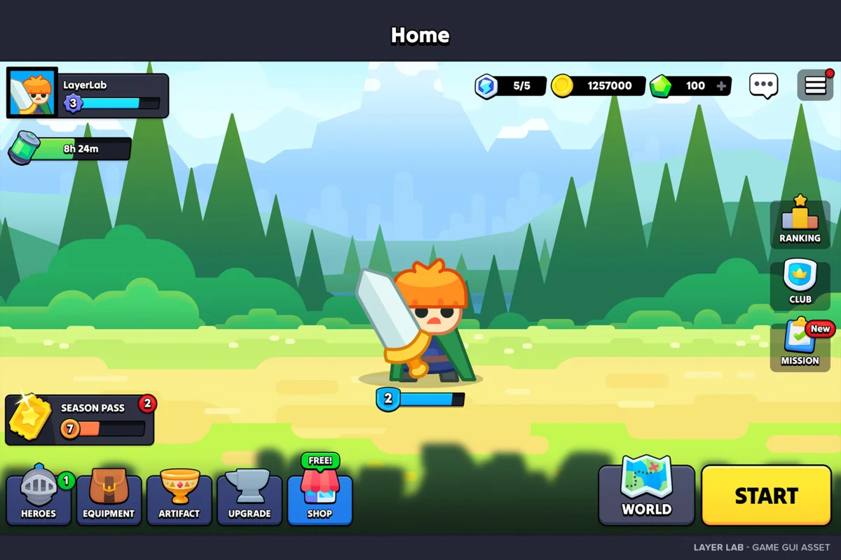 GUI – Casual Fantasy asset