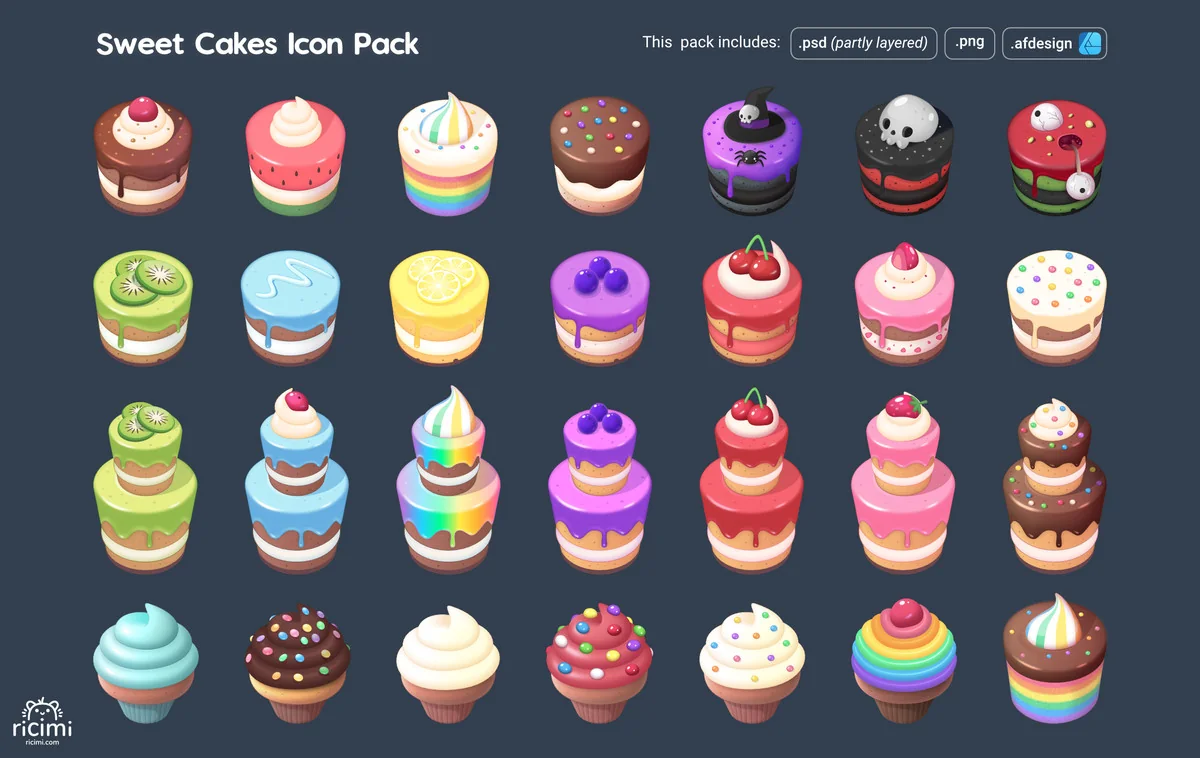 Sweet Cakes Icon Pack asset