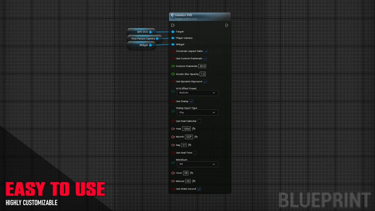 VHS Component – (Easy Plug & Play) asset
