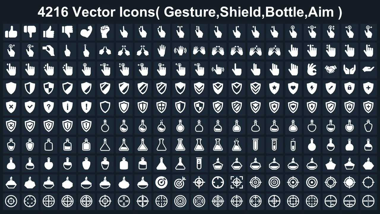Clean Flat GUI Elements asset