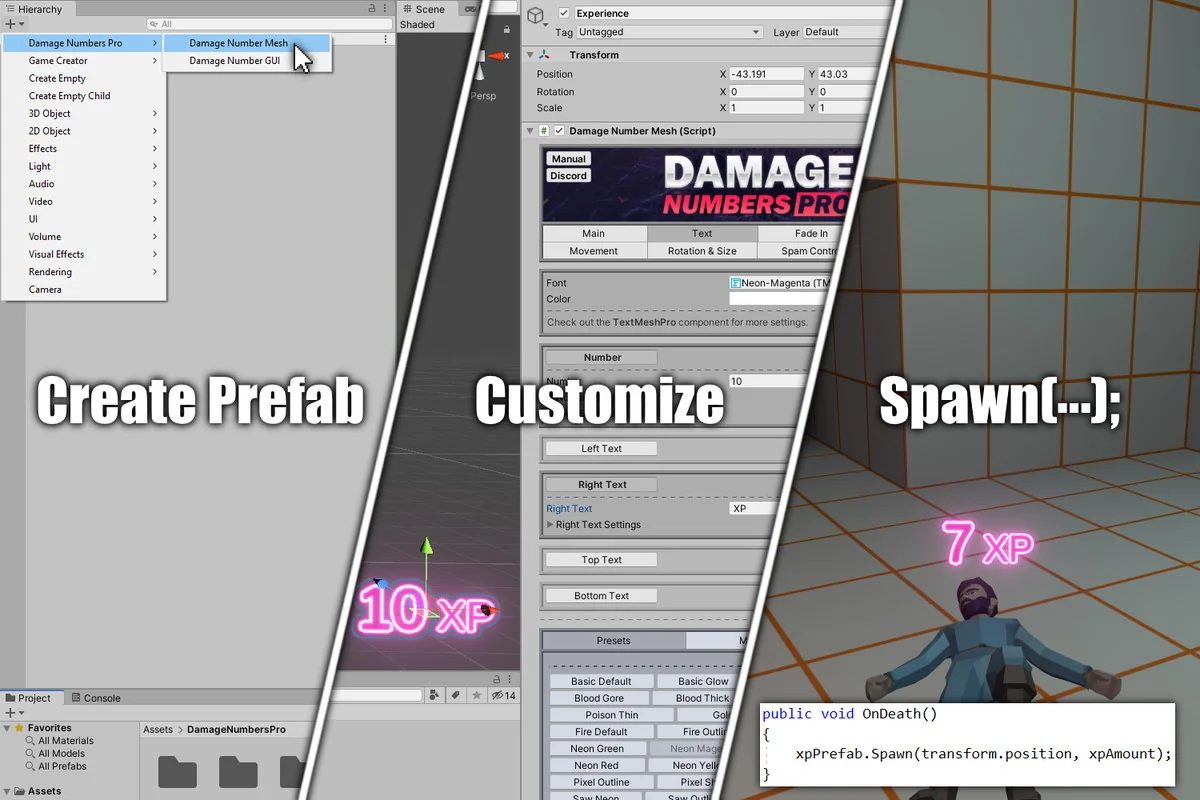 Damage Numbers Pro asset