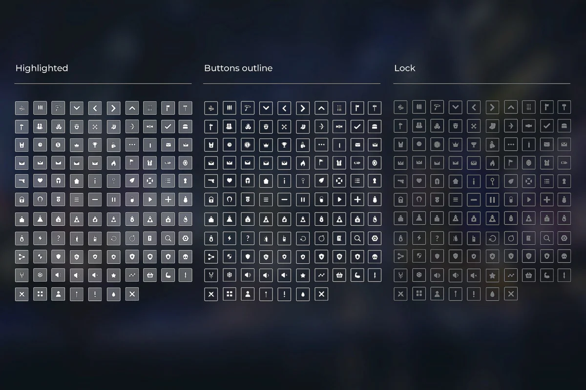 Flat Dark Themed GUI / UI Kit – over 600 PNG ! asset