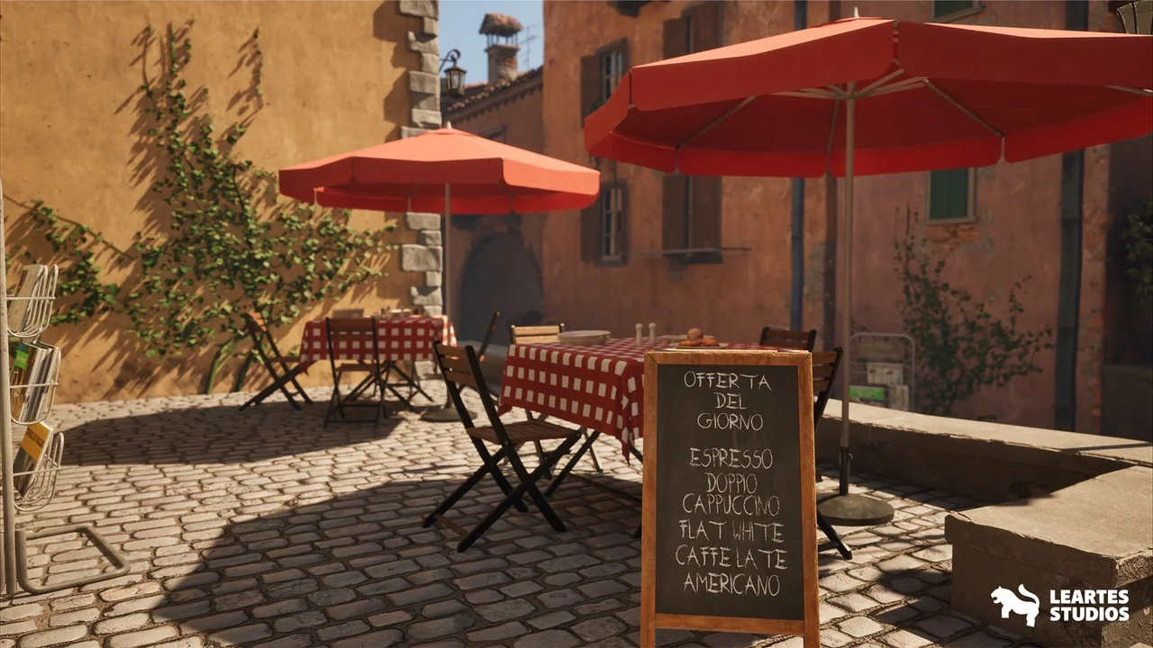 Italian Alley Environment ( Italian Alley House Building Italian House Alley ) asset