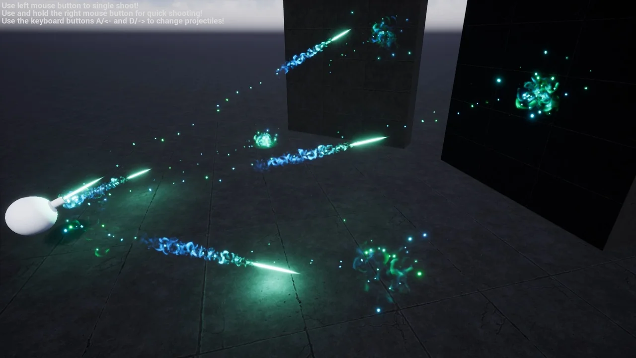 Niagara Projectiles Vol.1 asset