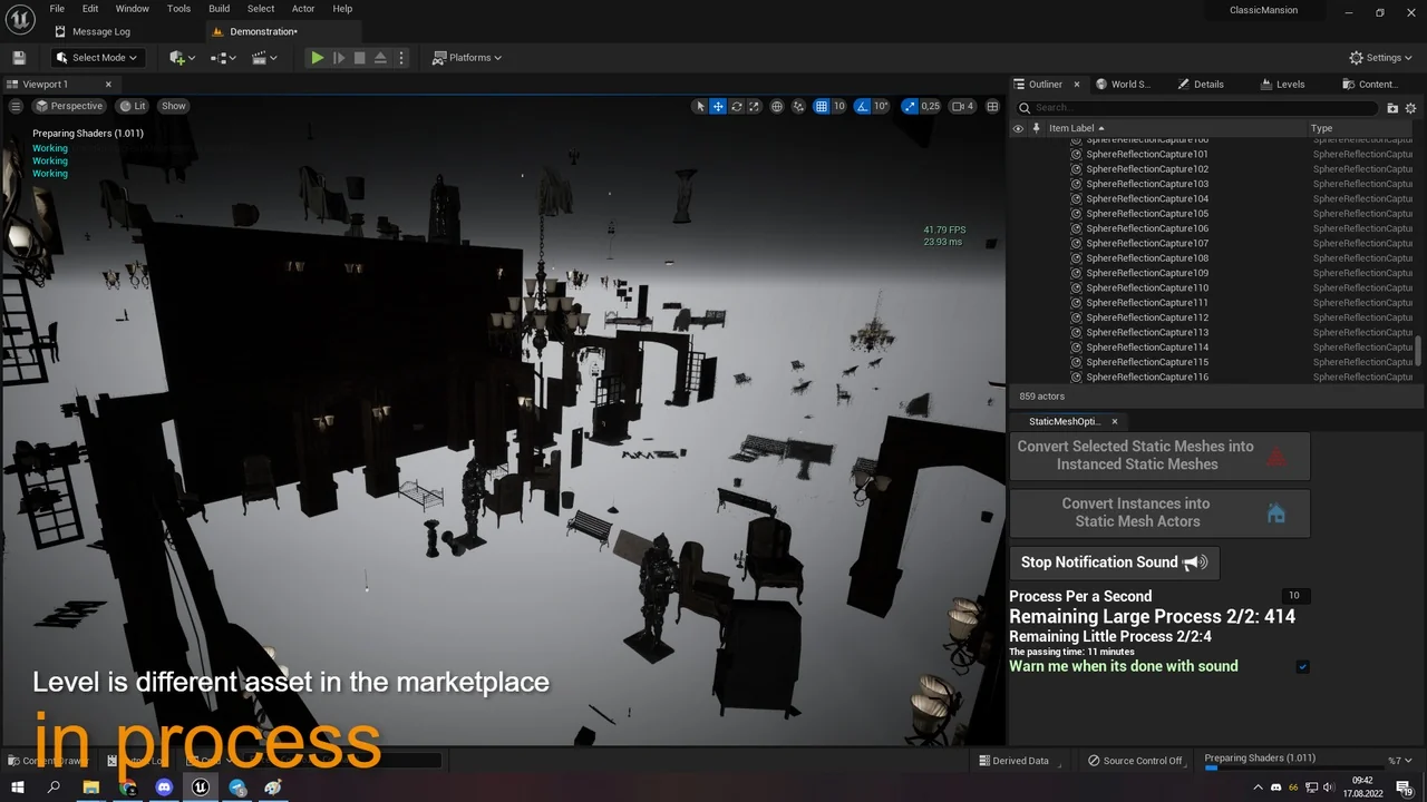 FPS Booster: Static Mesh Optimizer asset