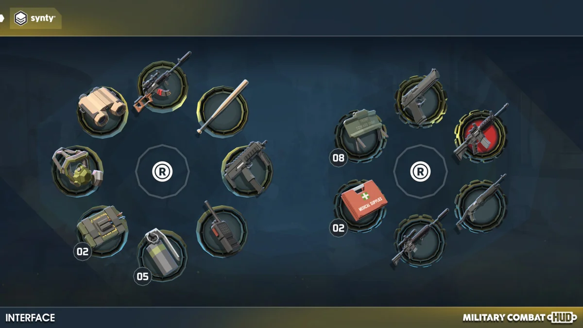 Military Combat HUD – Synty INTERFACE – GUI asset