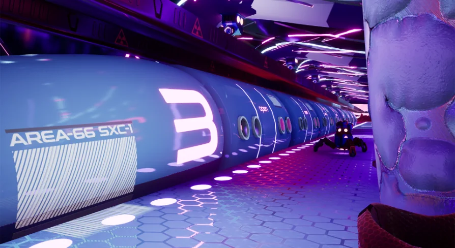 SUBWAY HYPERLOOP TRAIN STATION MODULAR FUTURISTIC SCI FI