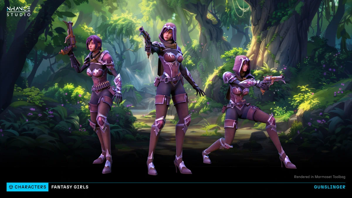 Stylized Fantasy Girls NPC Pack #3 asset