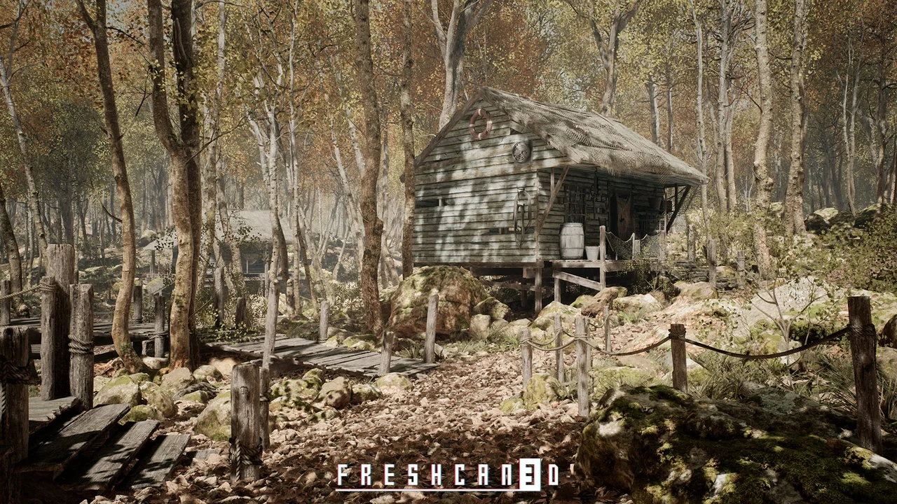 Survival Forest Cabin Bundle (Survival Environment, Forest House, Log House ) asset