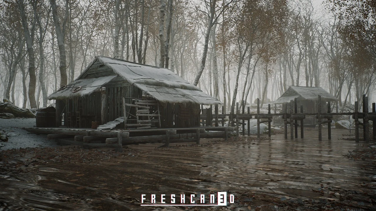 Survival Forest Cabin Bundle (Survival Environment, Forest House, Log House ) asset