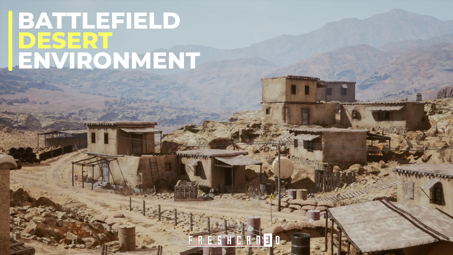 Battlefield Kit - Desert Environment (Military, Warzone Village)