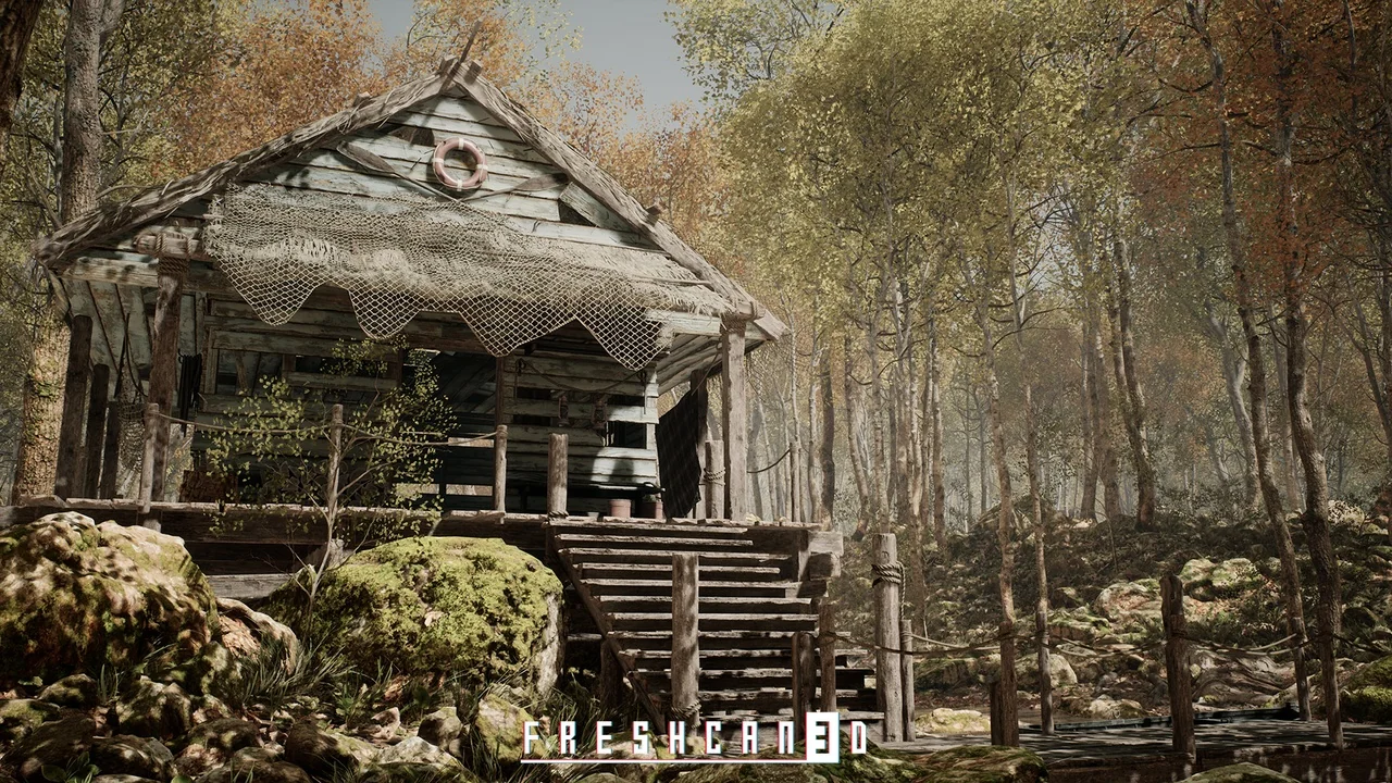 Survival Forest Cabin Bundle (Survival Environment, Forest House, Log House ) asset