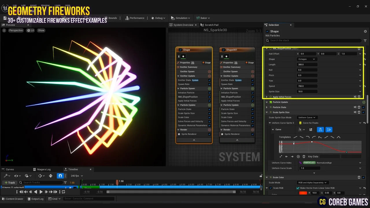 Geometry Fireworks VFX Pack asset