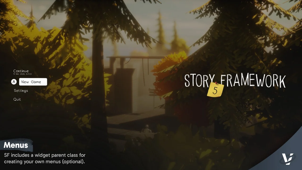 Story Framework 5.2 – Interactive Template asset