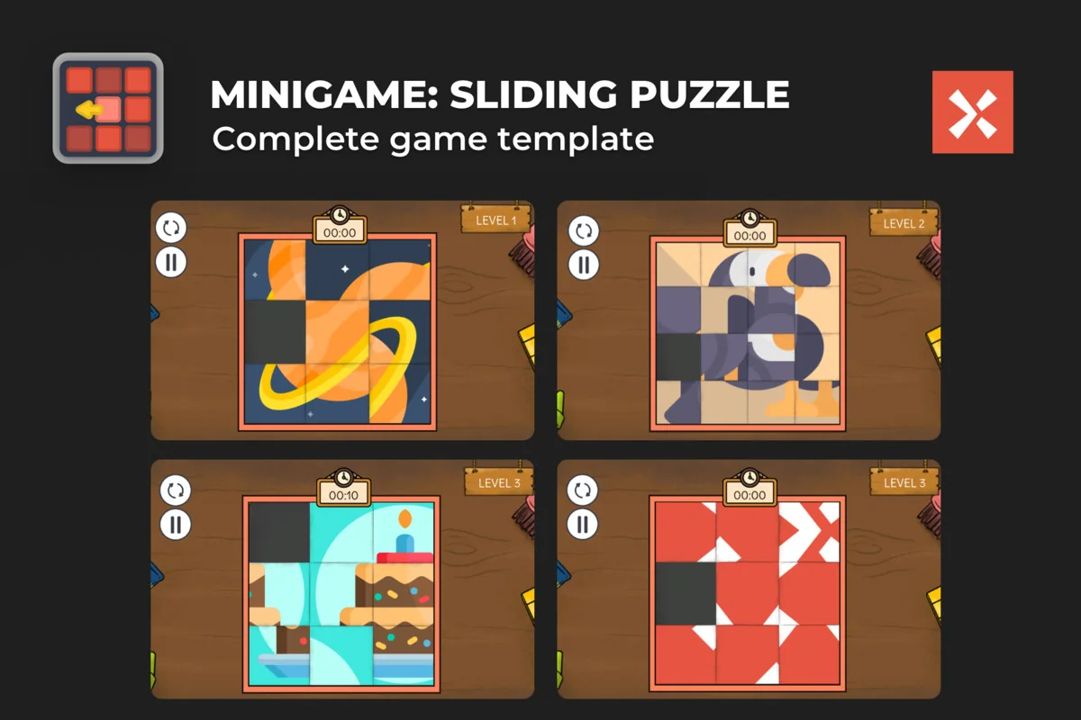 Sliding Puzzle Game Template asset