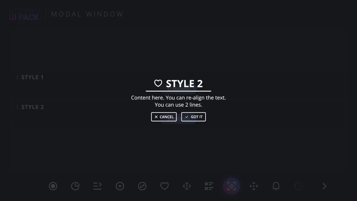 Modern UI Pack asset