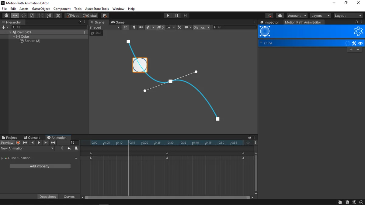 Motion Path Animation Editor asset