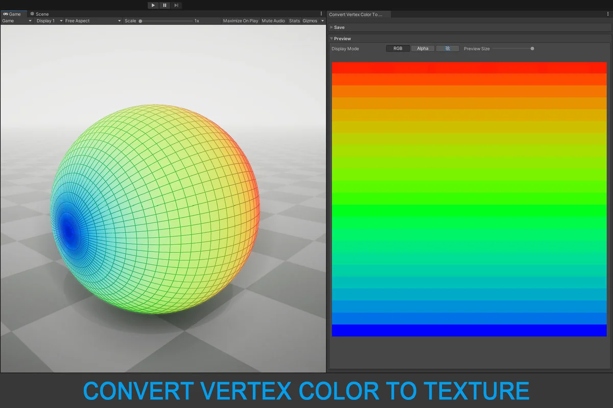 Convert Vertex Color To Texture asset