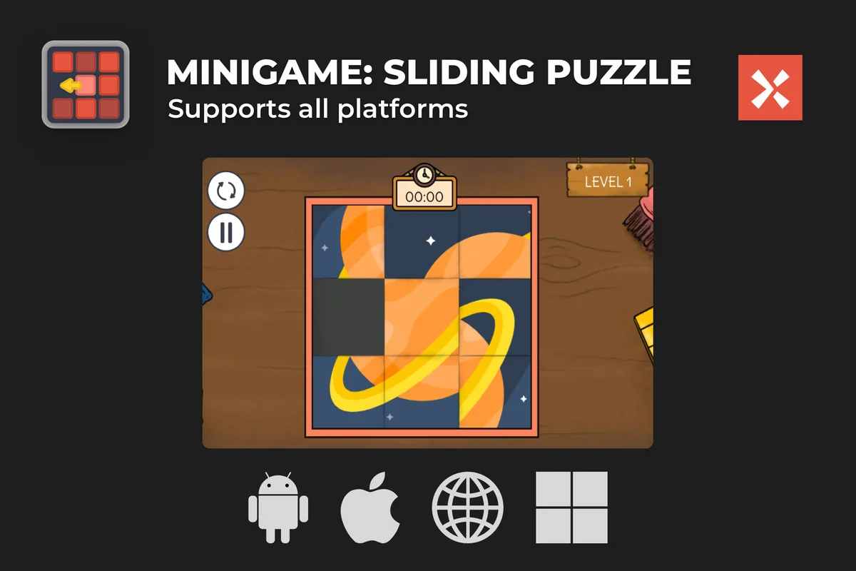Sliding Puzzle Game Template asset