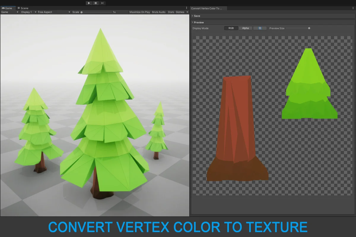 Convert Vertex Color To Texture asset