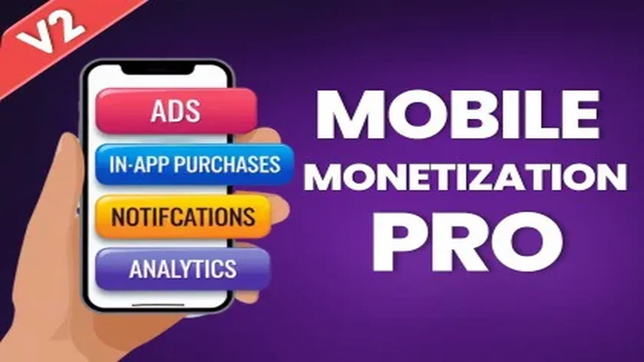 Mobile Monetization Pro V2: Ads, IAP(In App Purchase) & More - Android & iOS