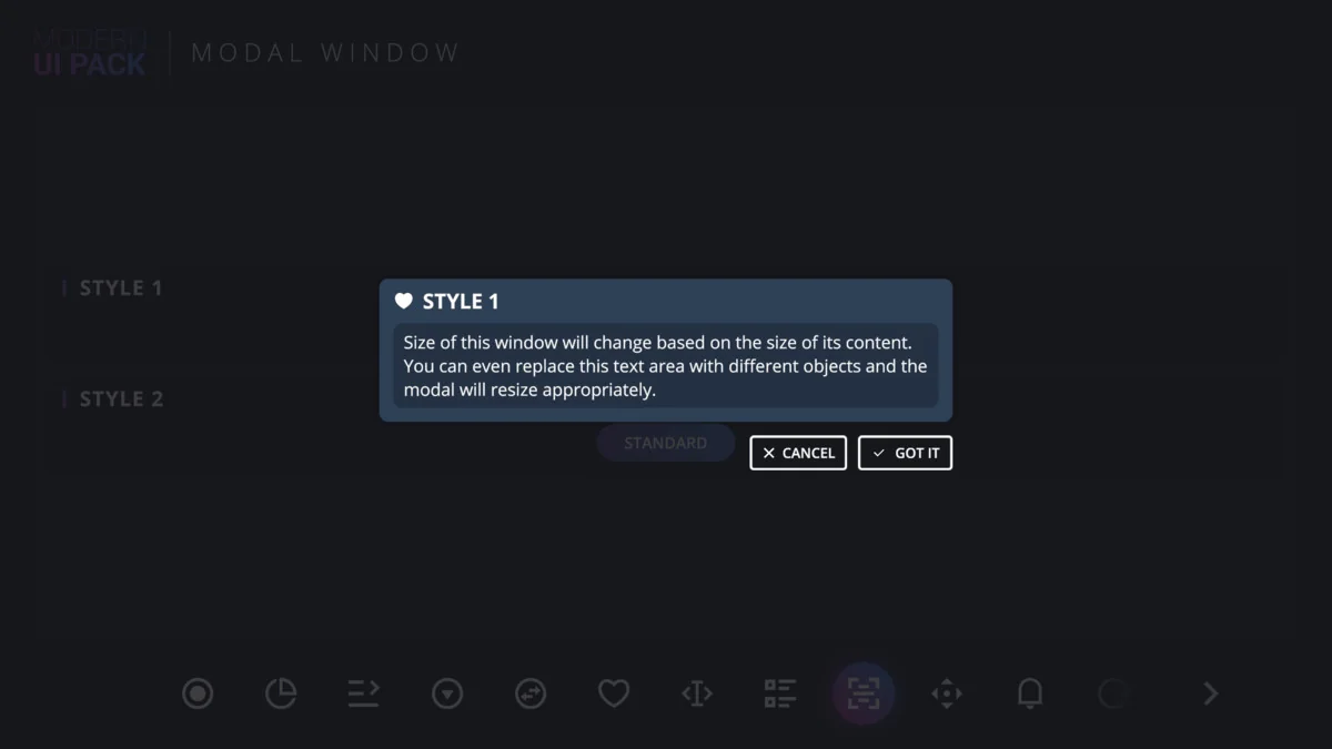 Modern UI Pack asset