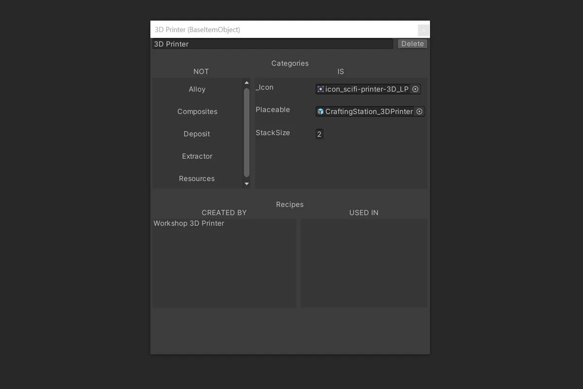 Ultimate Crafting System asset