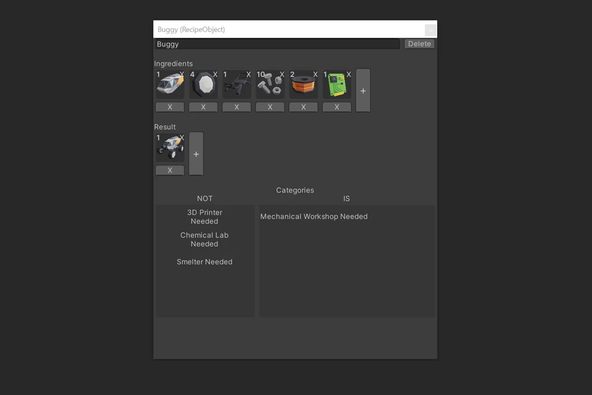 Ultimate Crafting System asset