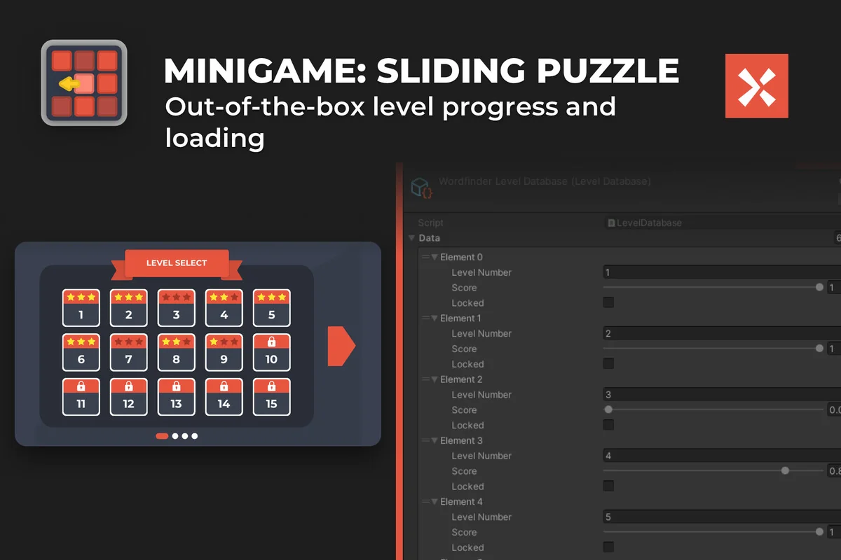 Sliding Puzzle Game Template asset