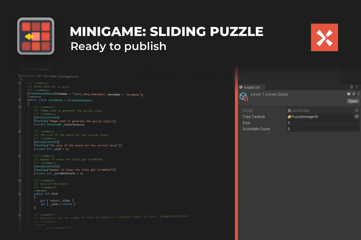 Sliding Puzzle Game Template asset