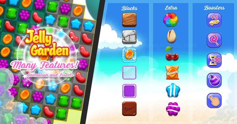 Match 3 Jelly Garden Kit asset