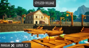 Stylized Village (Village, Stylized Village, Stylized Town, Medieval Village)