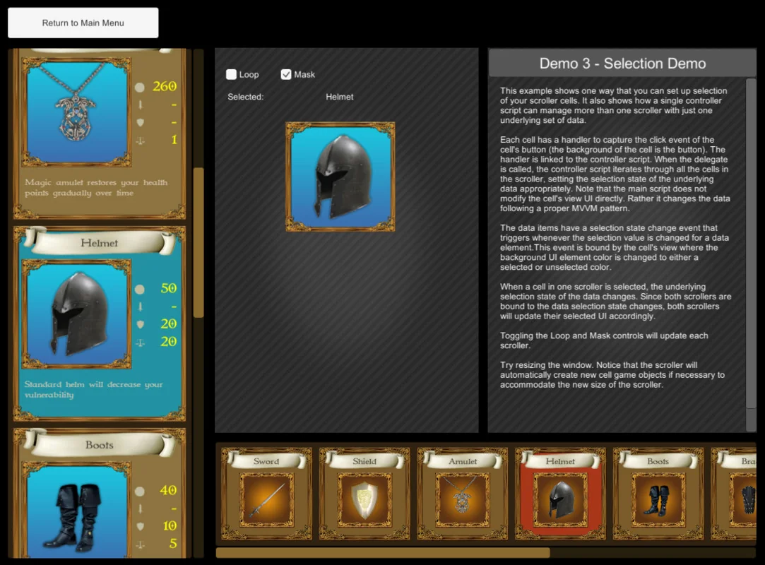 EnhancedScroller asset
