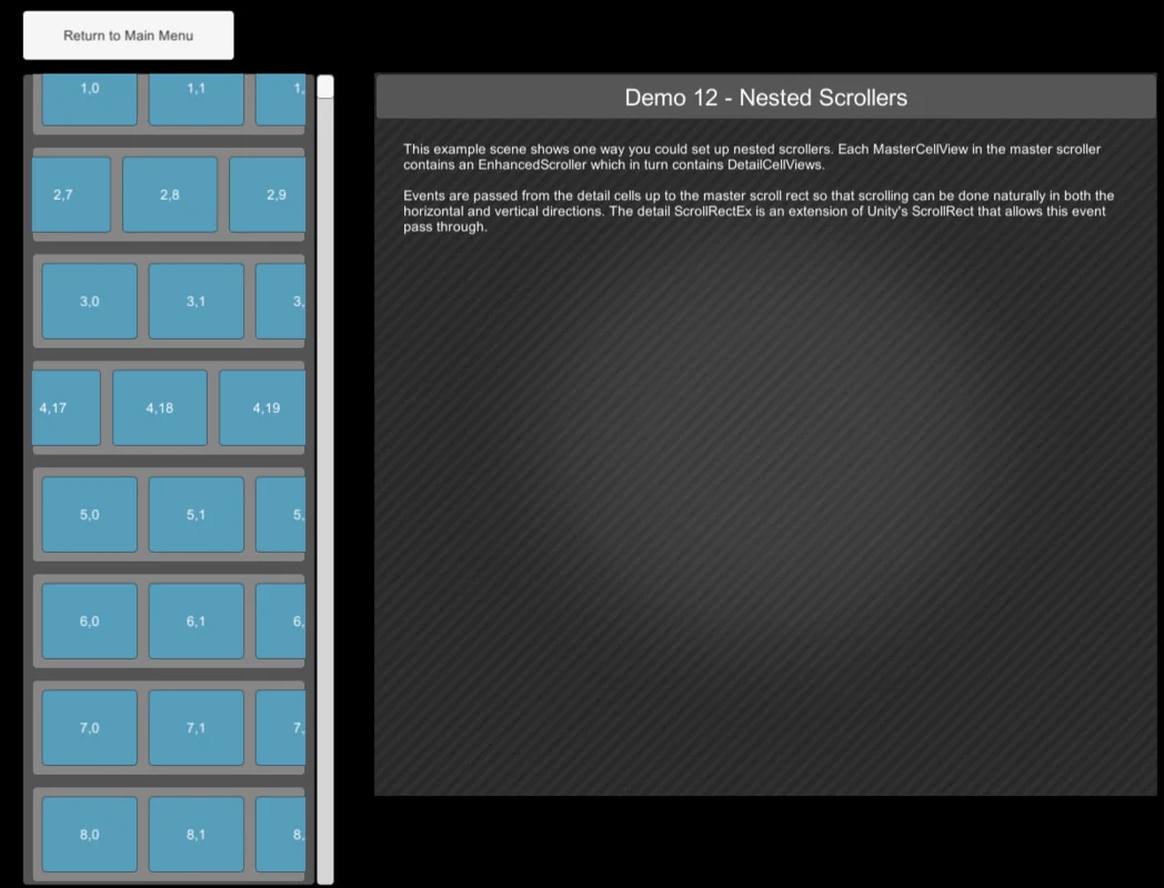 EnhancedScroller asset
