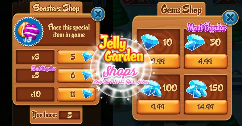 Match 3 Jelly Garden Kit asset