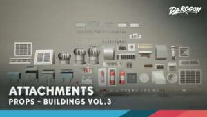 Buildings VOL.3 – Attachments (Nanite and Low Poly)