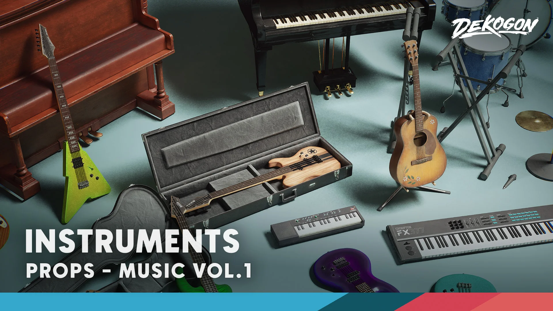Musical Instruments VOL.1  (Nanite and Low Poly)