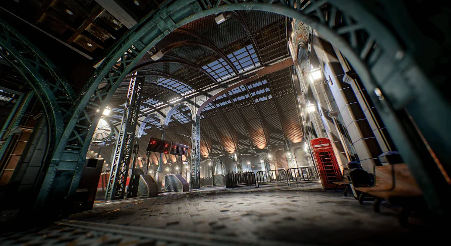 Victorian Train Station and Railroad Modular Set