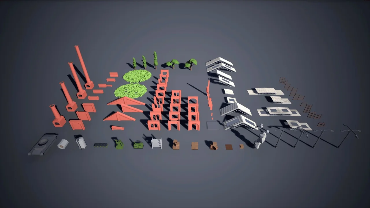 Low Poly: Industrial Area
