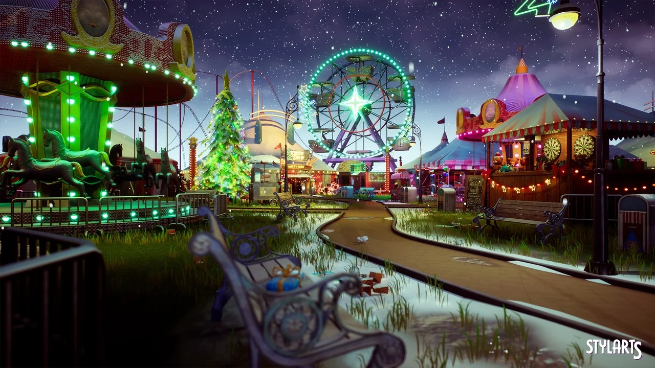 Stylized Christmas Amusement Park ( Stylized Christmas Amusement Christmas 3D )