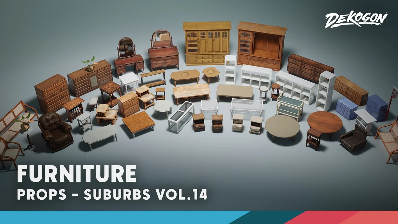 Suburbs VOL.14 - Furniture (Nanite and Low Poly)