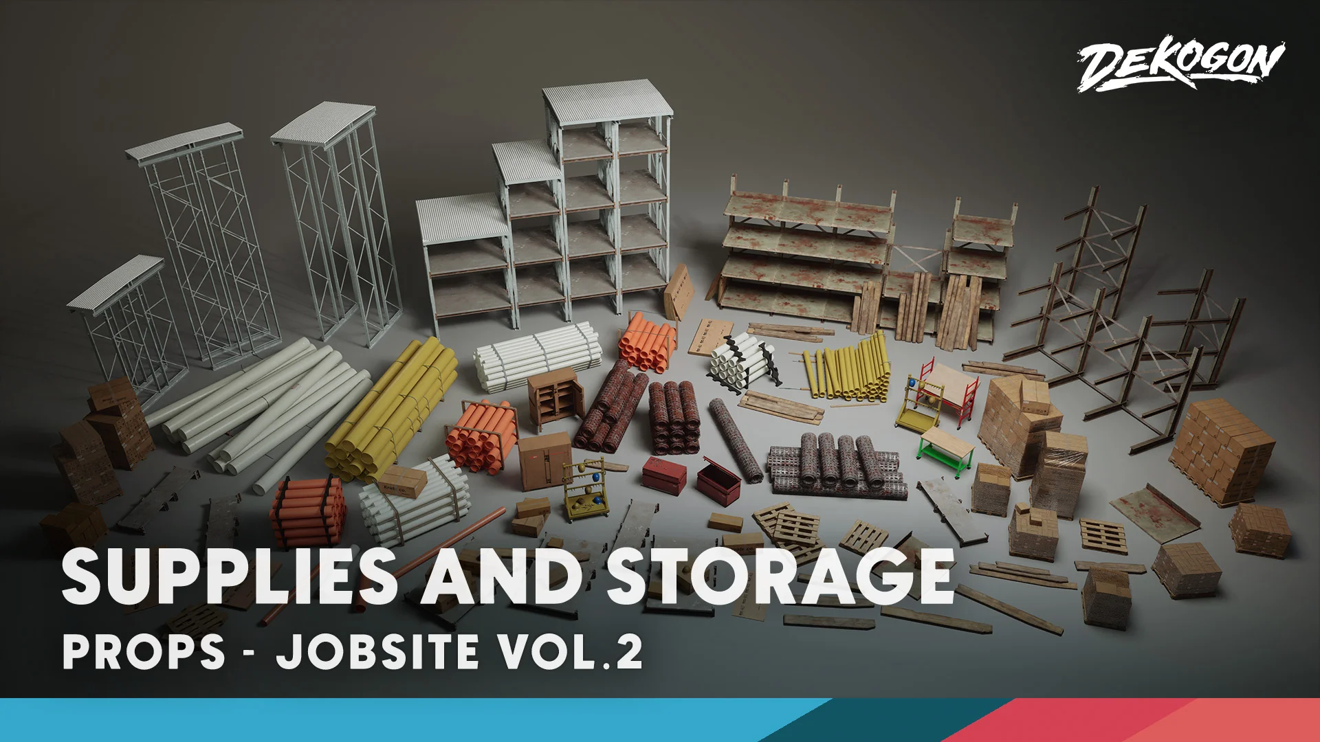 Jobsite VOL.2 - Modular Storage and Supplies (Nanite & Low Poly)