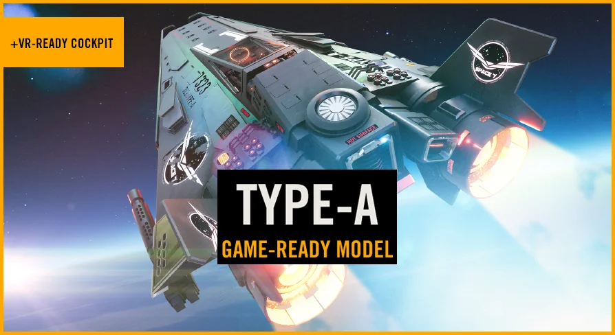 TYPE-A Star Fighter with Cockpit and Arcade Flight