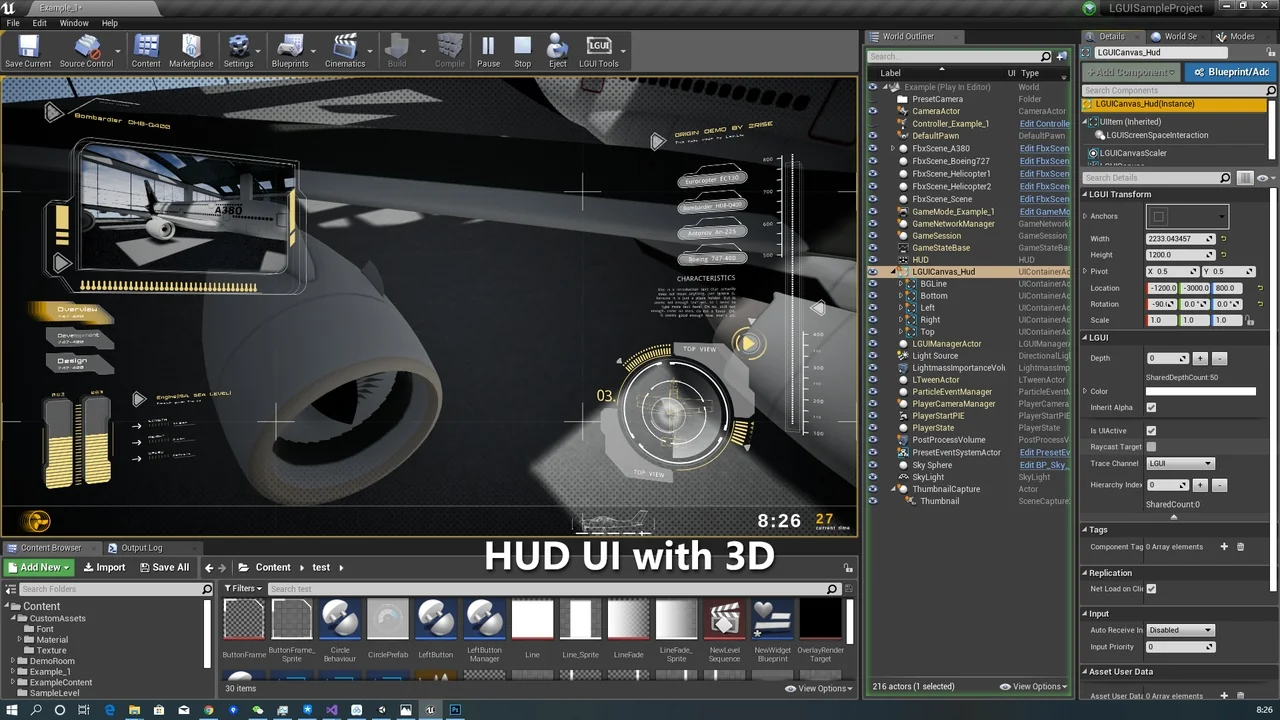 LGUI - 3D UI for UnrealEngine