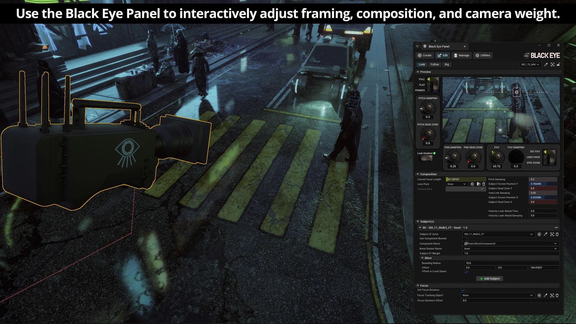 Black Eye Camera - Powerful Procedural Camera System for Gameplay and Cinematics