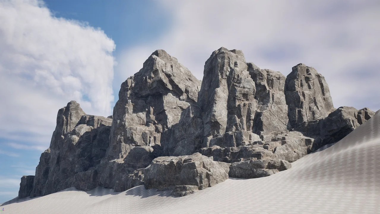 Realistic Rock Set 01(Nanite and Low Poly)